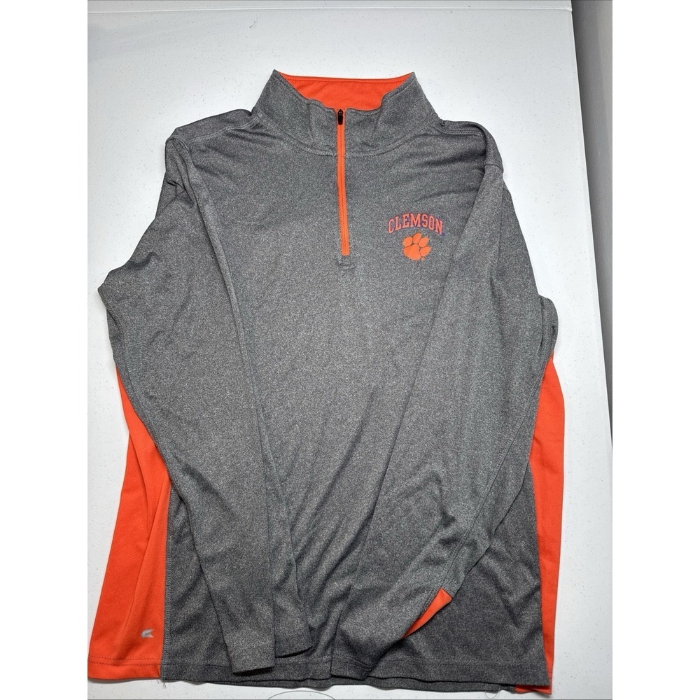 Colosseum Clemson Tigers Men's Quarter Zip Pullover XL(Tag), Fits like Large